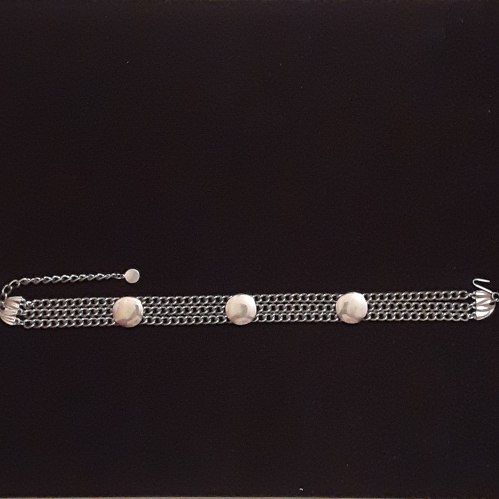Silver bracelet or choker necklace